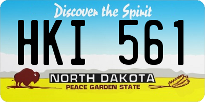 ND license plate HKI561