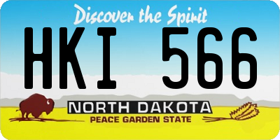 ND license plate HKI566