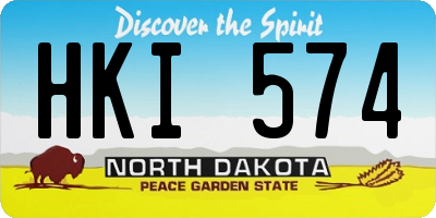 ND license plate HKI574