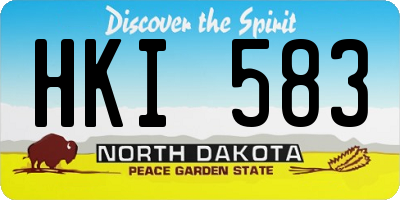 ND license plate HKI583