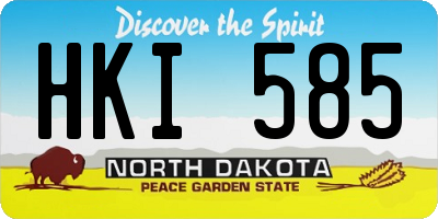ND license plate HKI585