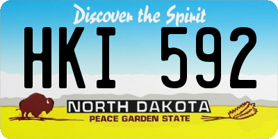 ND license plate HKI592
