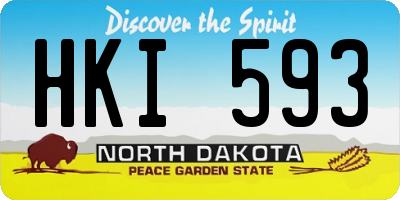 ND license plate HKI593