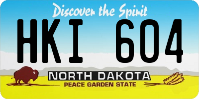 ND license plate HKI604