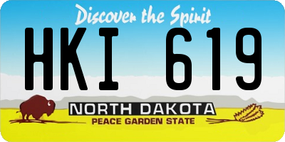 ND license plate HKI619