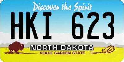 ND license plate HKI623