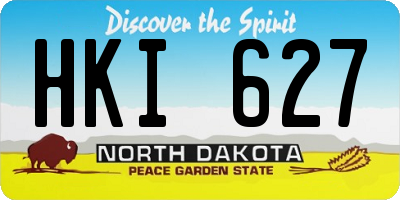 ND license plate HKI627