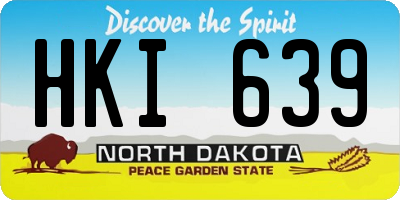 ND license plate HKI639