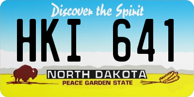 ND license plate HKI641