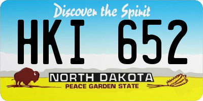 ND license plate HKI652