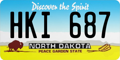 ND license plate HKI687