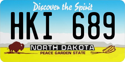 ND license plate HKI689