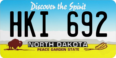ND license plate HKI692