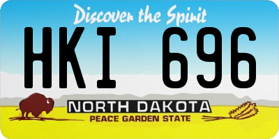 ND license plate HKI696