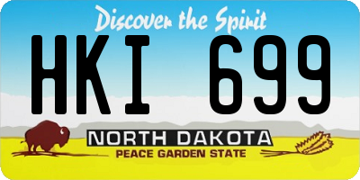 ND license plate HKI699