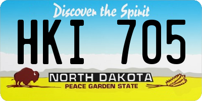 ND license plate HKI705