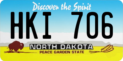 ND license plate HKI706