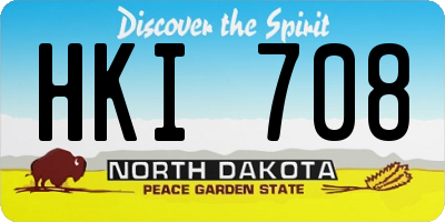 ND license plate HKI708
