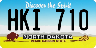 ND license plate HKI710