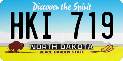 ND license plate HKI719