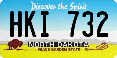 ND license plate HKI732