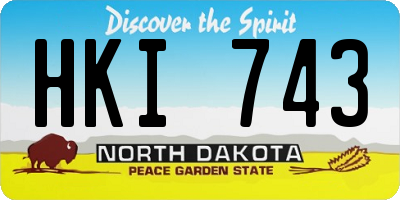 ND license plate HKI743