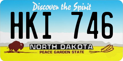 ND license plate HKI746
