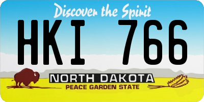 ND license plate HKI766