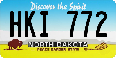 ND license plate HKI772
