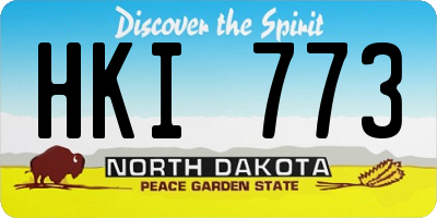 ND license plate HKI773