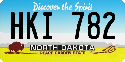 ND license plate HKI782