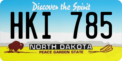 ND license plate HKI785