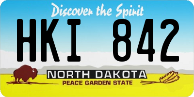 ND license plate HKI842