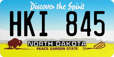 ND license plate HKI845
