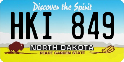 ND license plate HKI849