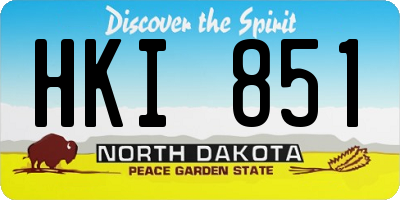 ND license plate HKI851