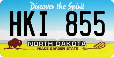 ND license plate HKI855