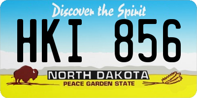 ND license plate HKI856