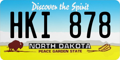 ND license plate HKI878