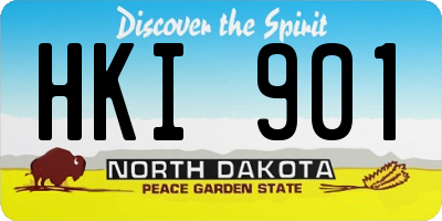 ND license plate HKI901