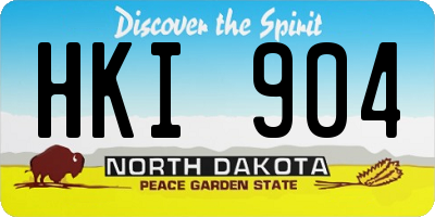 ND license plate HKI904