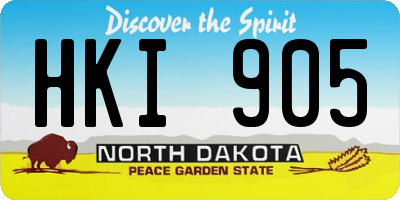 ND license plate HKI905