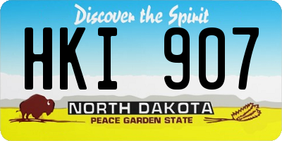 ND license plate HKI907