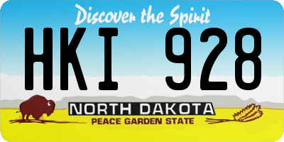 ND license plate HKI928