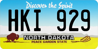 ND license plate HKI929