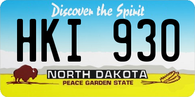 ND license plate HKI930
