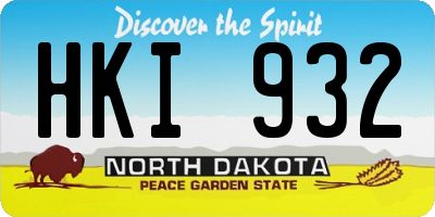 ND license plate HKI932