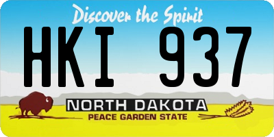 ND license plate HKI937