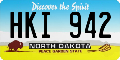 ND license plate HKI942