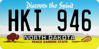 ND license plate HKI946